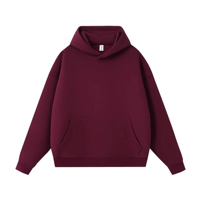 Unisex loose pullover hoodie in polyester, long sleeve, available in seven colours and sizes S to 3XL