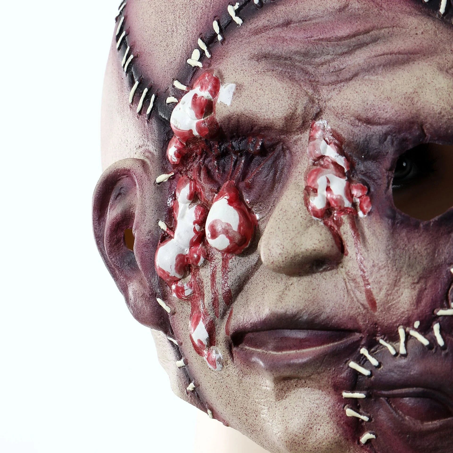 Three-sided grimace horror mask made from 100% natural latex for Halloween and cosplay
