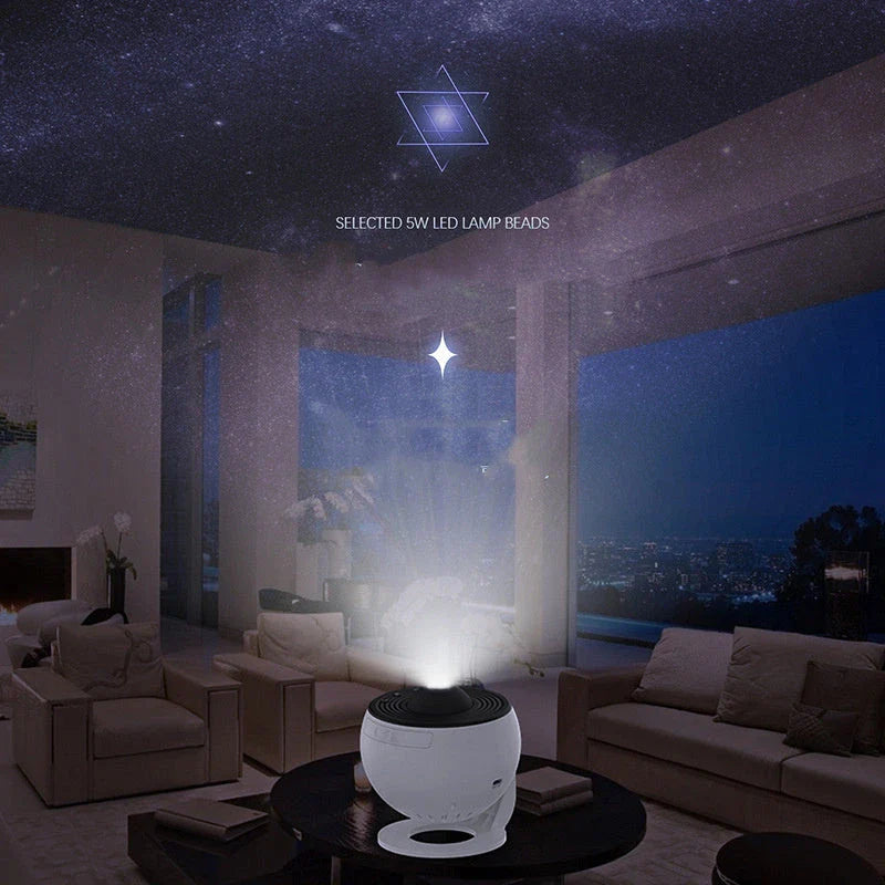 Premium Galaxy Projector Lamp with 12 Celestial Display Scenarios, Adjustable Lighting, and Compact Design for Home Decor