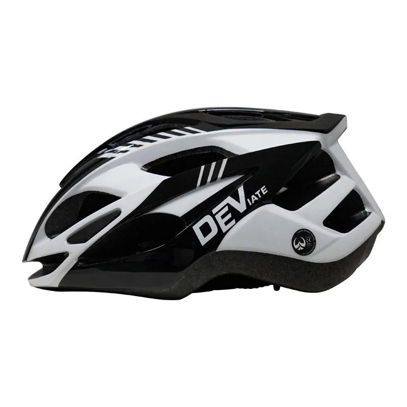 Adult plus size L cycling helmet in a choice of colours including fluorescent yellow, showing artistic graphics and breathable vents.