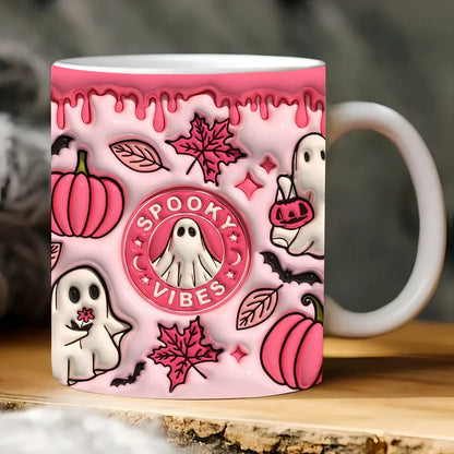 Halloween pumpkin ceramic coffee mug with 350ml capacity and festive design