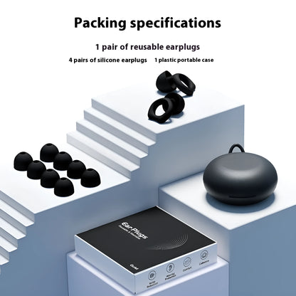 Silicone soundproof earplugs in five colour options with OPP packaging