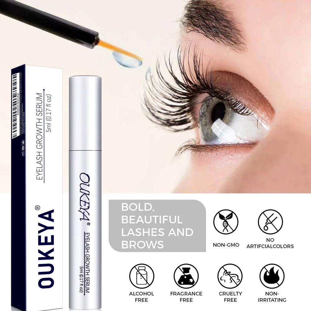 Silver packaged eyelash nutrient solution with 5ML growth essence for lash care