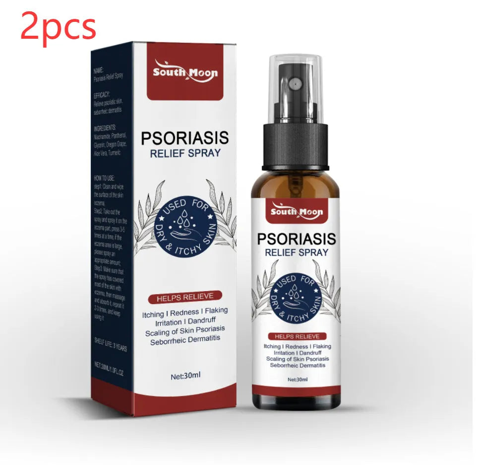 30ml bottle of clear body care spray for nursing sensitive skin.