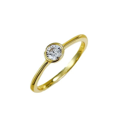 Minimalist crown-shaped silver ring in Korean style with linear design, shown in gold or platinum finish.