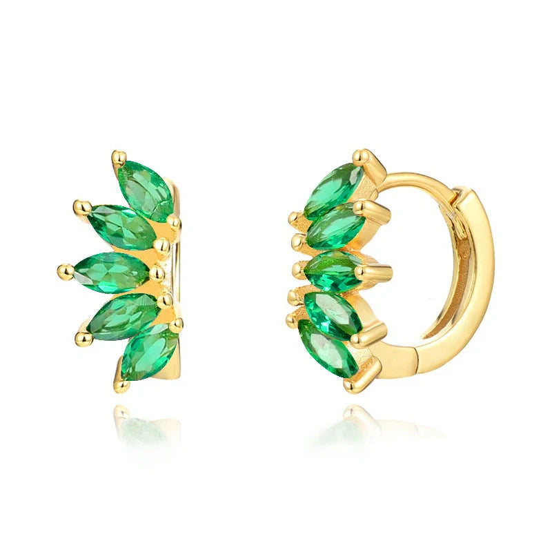 Stylish symmetrical horse eye stone earrings in various colours, perfect for any occasion.