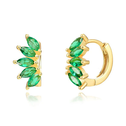 Stylish symmetrical horse eye stone earrings in various colours, perfect for any occasion.