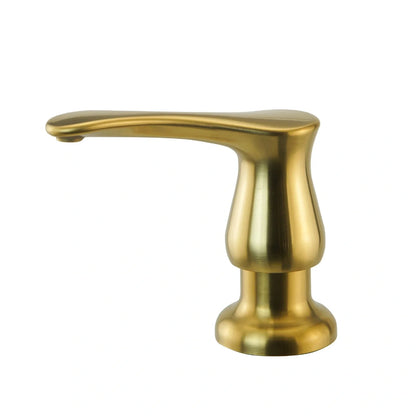 Brushed gold ABS hand press kitchen sink accessory, 15 cm long with electroplated finish for precise water direction