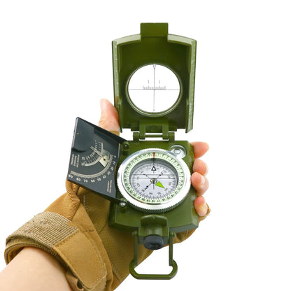 K4074 high-precision metal professional outdoor compass with hanging rope and compact dimensions