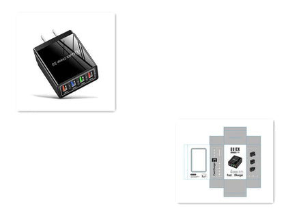 Powerful 4-Port USB Wall Charger with Quick Charge 3.0 for Phones and Tablets