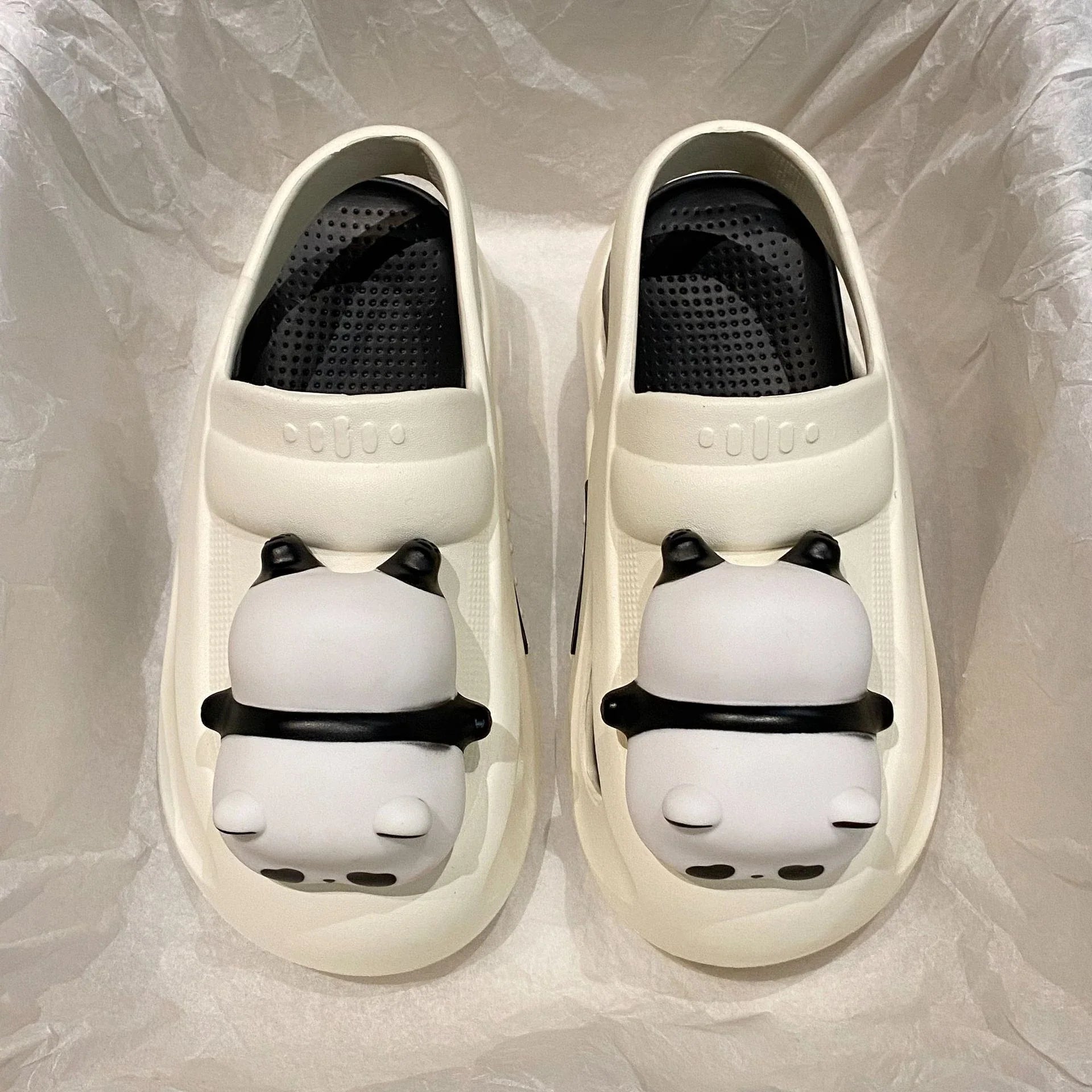 Cute panda-themed summer sandals with lamps, available in multiple colors and sizes for a comfortable, stylish, and fun summer look