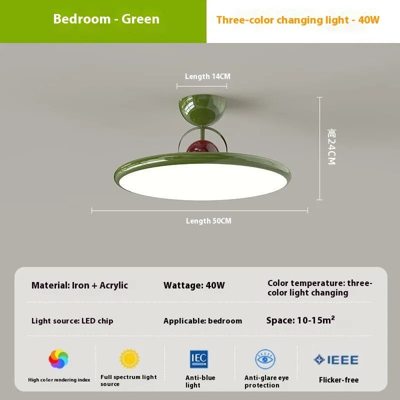 Modern Nordic ceiling light panel with full spectrum eye protection technology in dimmable LED design