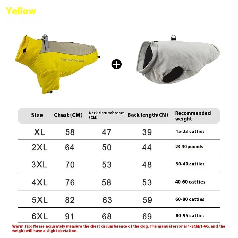 Polar fleece liner dog jacket with separate inner liner in multiple colour options for cats and dogs