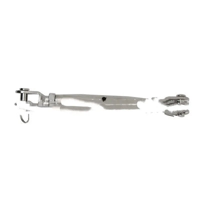 XYL Ziptreck 10-metre pulley slide rope set with handle, safety retractor, and multiple alloy steel locks laid out.