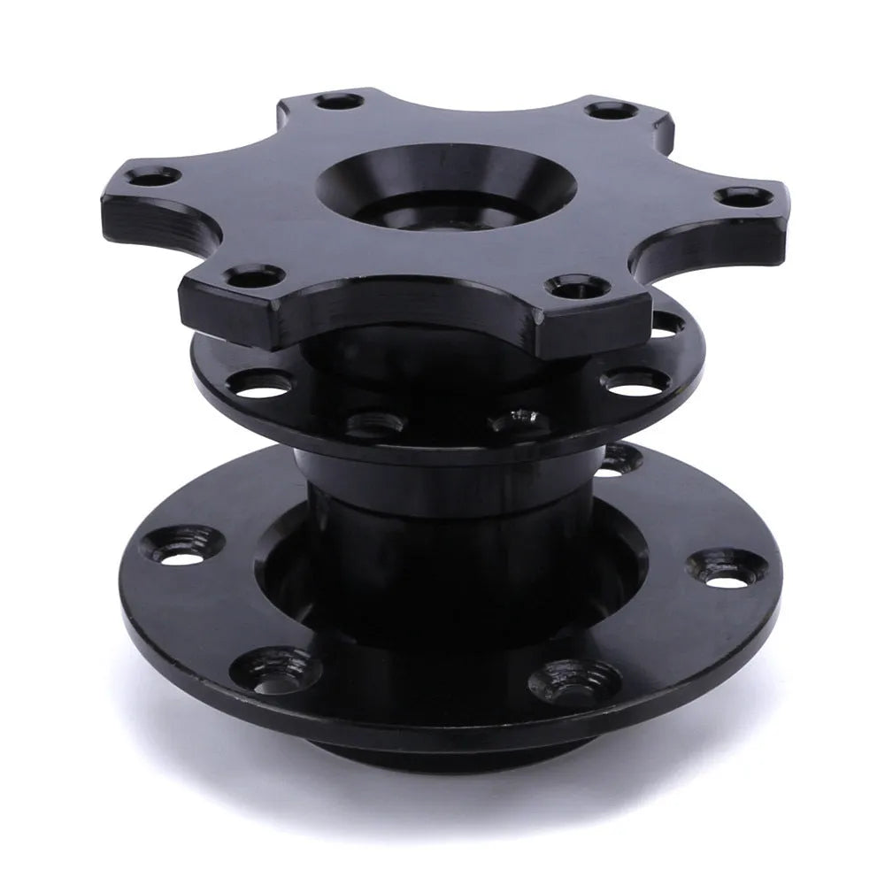 Car quick release steering wheel adapter device in black, red, blue, silver, and gold colour options