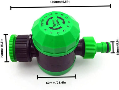 140mm plastic mechanical garden water timer with 120-minute automatic shut-off for faucet or sprinkler use