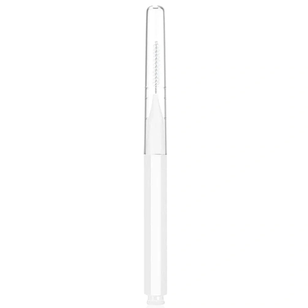 Micro eyebrow and lash brush set with bendable heads in five colours, including spoolies and protective caps