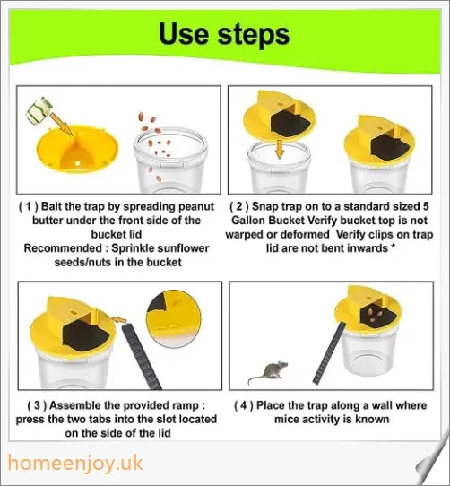 Automatic Mouse Trap Bucket for House - Innovative and safe rodent control solution