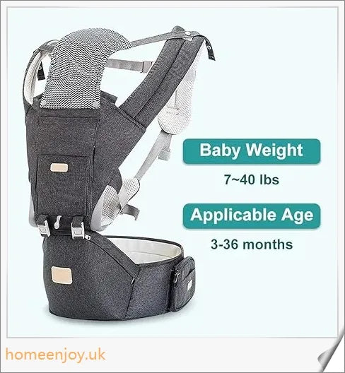 Ergonomic baby carrier made with soft, breathable cotton for comfortable, secure babywearing
