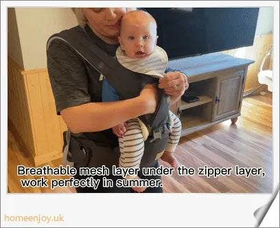 Ergonomic baby carrier made with soft, breathable cotton for comfortable, secure babywearing