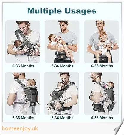 Ergonomic baby carrier made with soft, breathable cotton for comfortable, secure babywearing