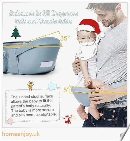 Ergonomic baby carrier made with soft, breathable cotton for comfortable, secure babywearing