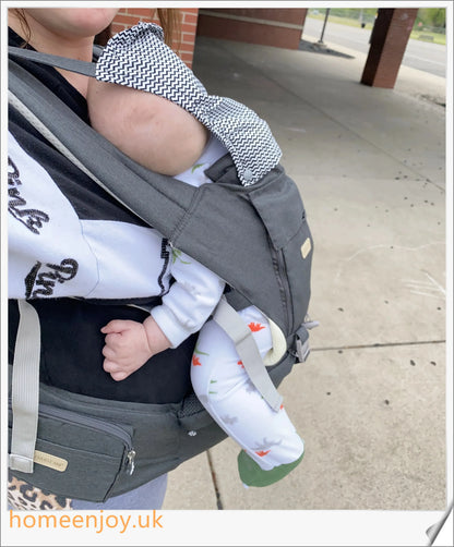 Ergonomic baby carrier made with soft, breathable cotton for comfortable, secure babywearing