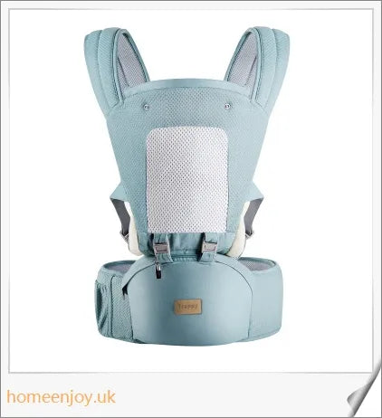 Ergonomic baby carrier made with soft, breathable cotton for comfortable, secure babywearing