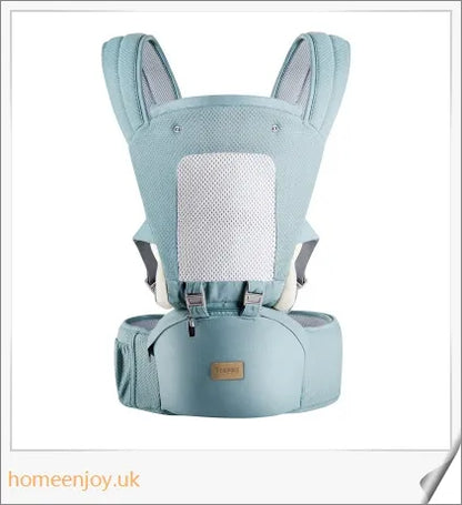 Ergonomic baby carrier made with soft, breathable cotton for comfortable, secure babywearing