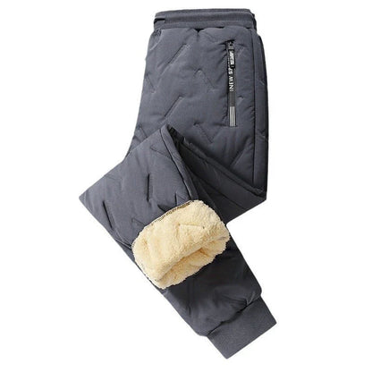 Premium fleece-lined winter pants for men in various colors and styles