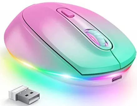 24g wireless ergonomic mouse with USB receiver and charging cable