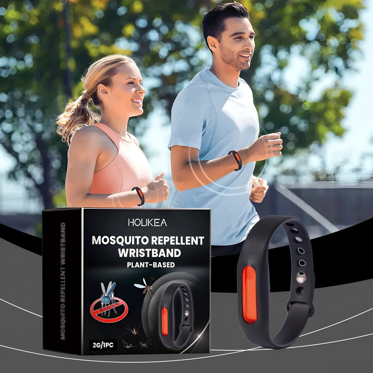 Portable silicone body guard bracelet, single piece, outdoor wristband for makeup and beauty tool use
