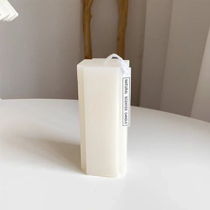 Hand-made soy wax aromatherapy candle measuring 5.5x6x6cm with natural essential oil scent