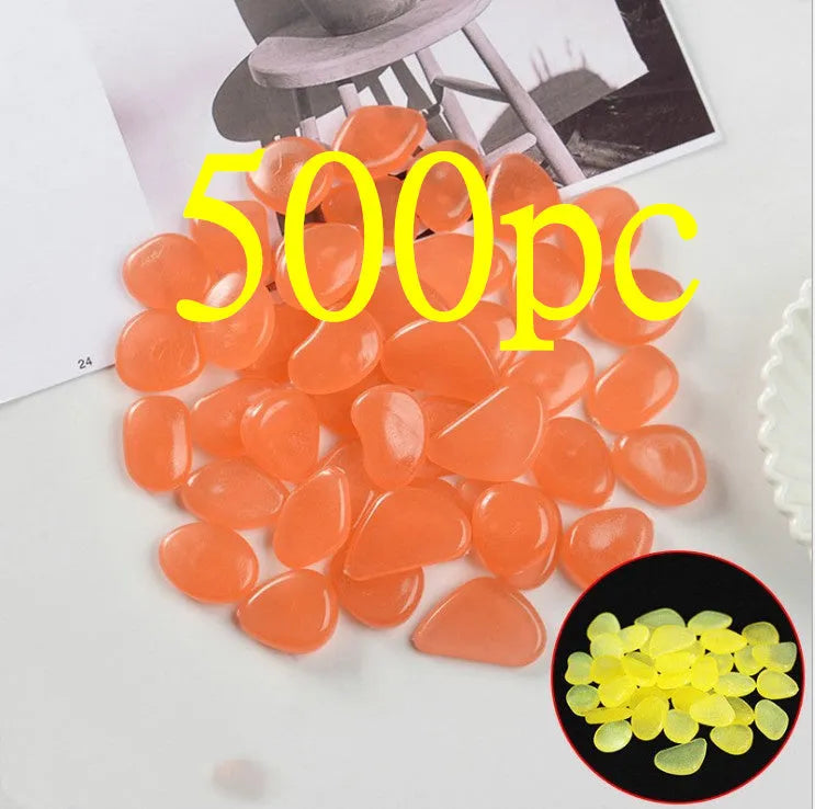 Qiming fluorescent luminous stones in mixed colours for aquarium and garden decoration