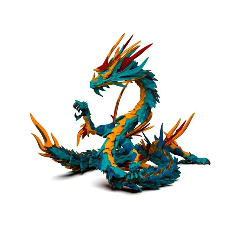 Oriental Blue Dragon PVC assembling model toy based on Chinese mythology