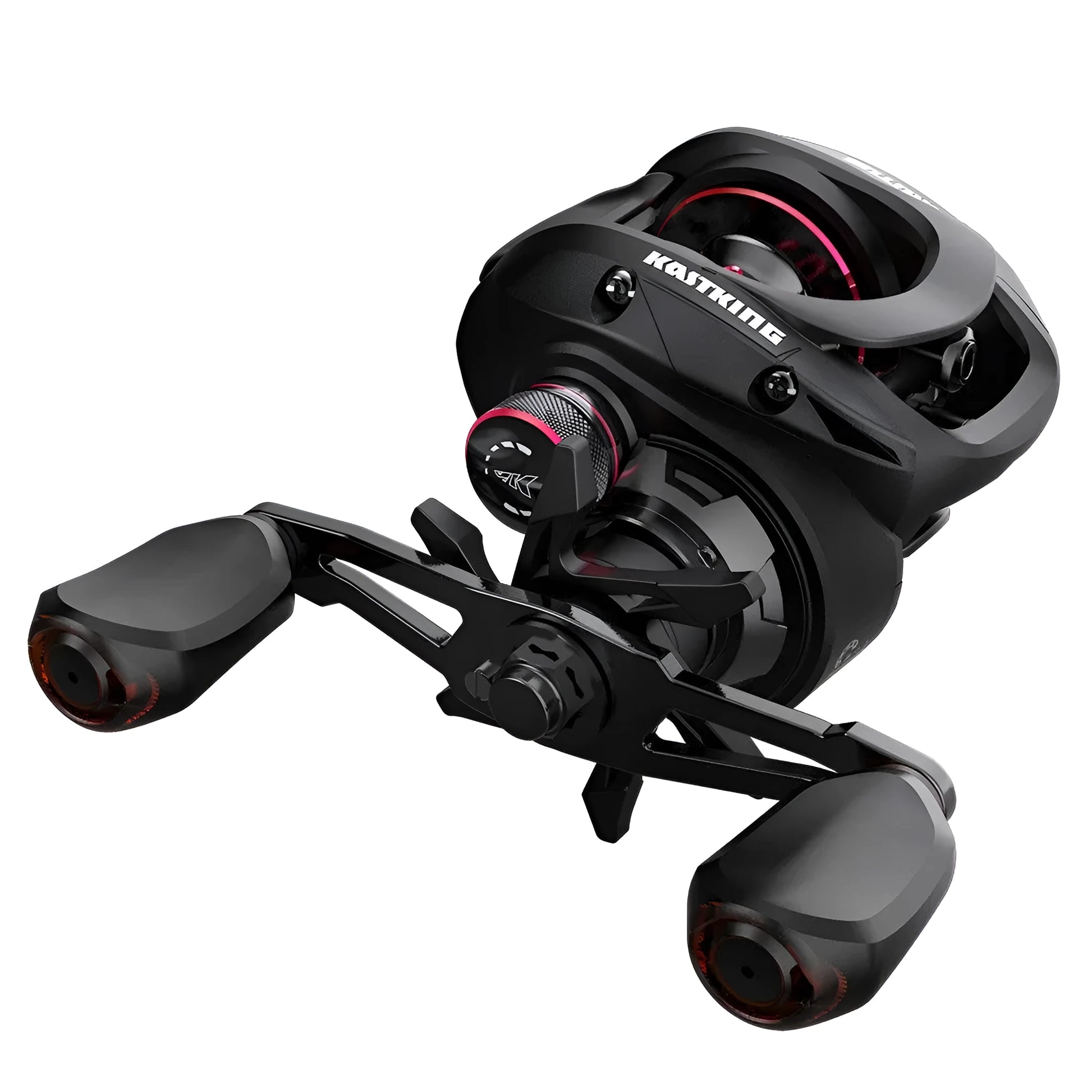 Drip wheel fishing reel for lure fishing available in left or right hand wheel models.