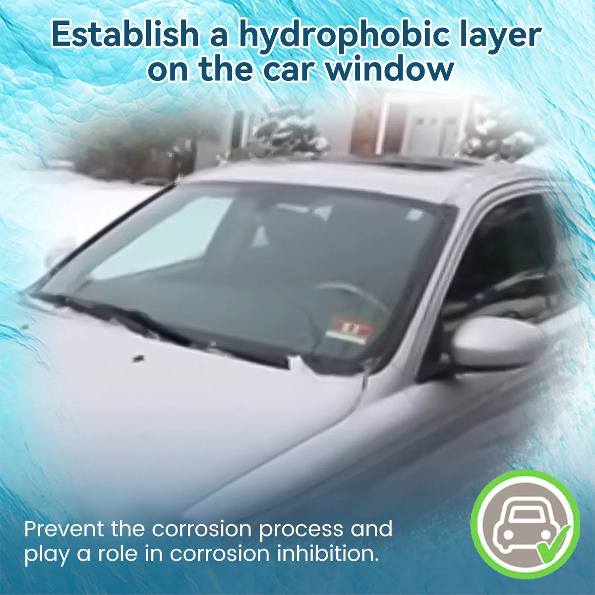 60ml car window deicing snow melting agent spray bottle measuring 13.8x9.3cm
