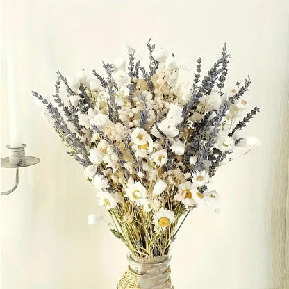 43cm dried lavender flower bouquet in pink and white colours for home décor centrepiece