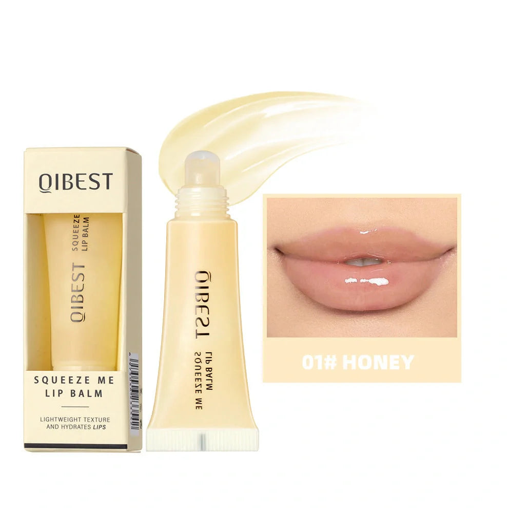 Water coagulation lip balm stick showing 7cm length and 1.5cm diameter with twist-up mechanism