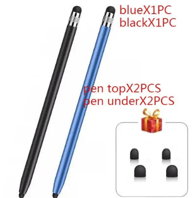Two-in-one metal touch screen pen in various colours for use with Samsung, Apple, and Xiaomi devices