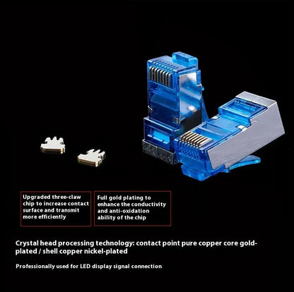 CAT6 RJ45 plug to plug Ethernet extension cable in various lengths.