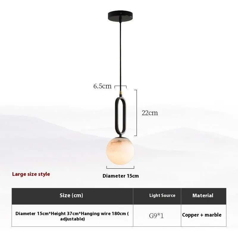 Nordic Creative Living Room Wall Light Bulb Marble Shade Copper Lamp 220V 12cm 15cm Indoor Wall Sconce for Living Room Bedroom Hallway in Black or Natural Copper