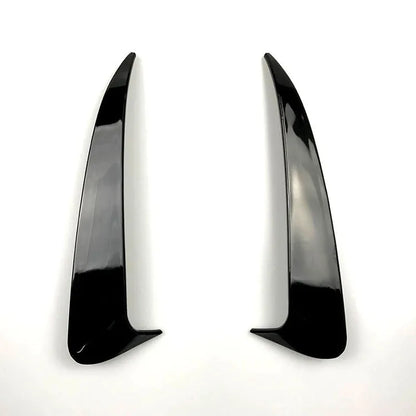 Rear wind blade ABS bumper sticker in piano black or carbon fibre pattern, 250 measurement, one set