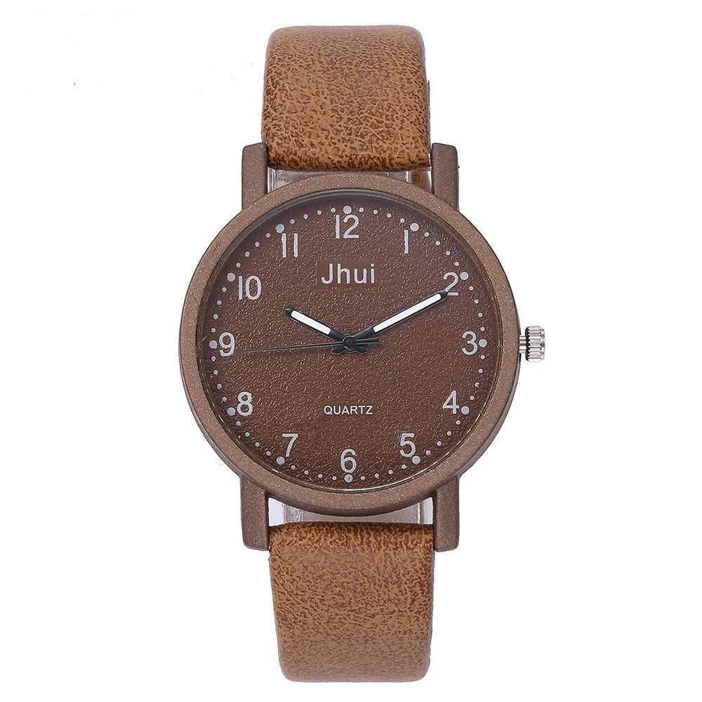 Elegant quartz ladies watch with a simple, minimalist dial design in various classic color options