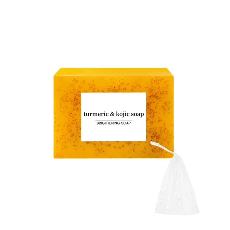 Turmeric cleansing mousse facial cleaning pad set with ginger soap and 30 reusable pads