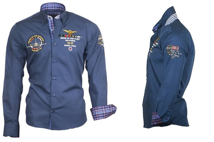 Personalized printed short-sleeve shirt in cotton blend with 65% cotton, available in six colours and sizes S to 3XL