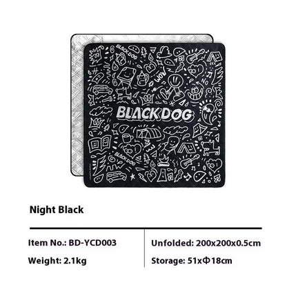 200x200cm waterproof picnic mat with thickened 0.5cm construction in white or black colour options