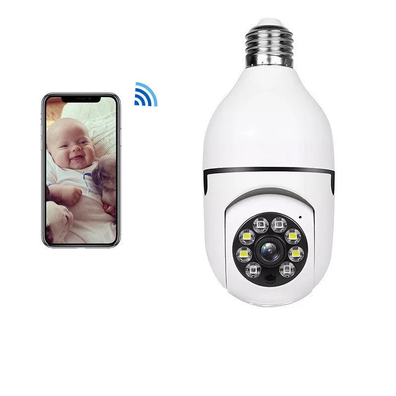 White home fashion light bulb surveillance camera for indoor outdoor monitoring
