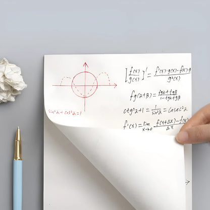 A5 calculus draft notebook with cream-coloured eye protection paper in simple style