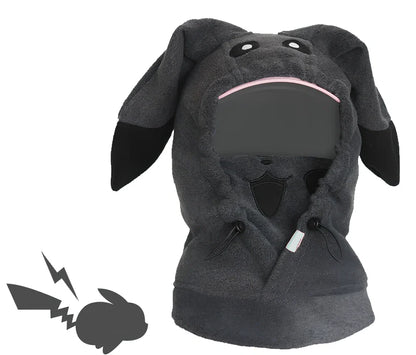 Ski helmet cover with cartoon animal designs including brown bear and white bear patterns for winter sports